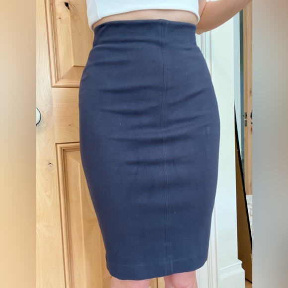 Wilfred (aritzia) - Pencil Skirt Navy - Picture 5 of 6